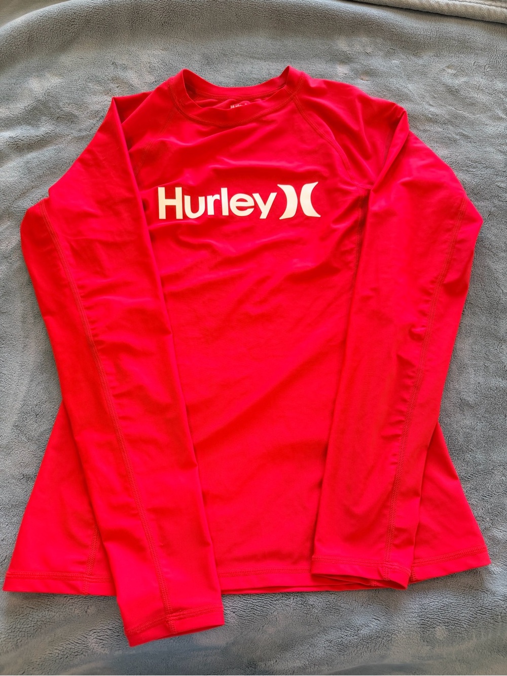 Hurley Women’s Bright Red Long-Sleeve Swim Top